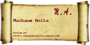 Maibaum Anita névjegykártya